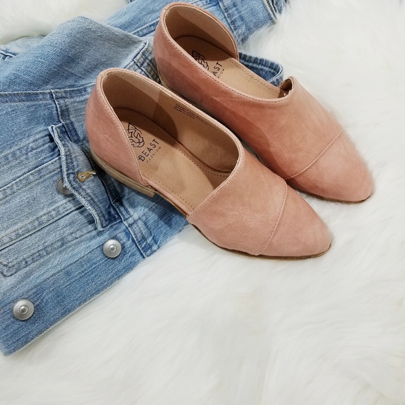 Beast Shoes - Beast Blush/Pink Side Cut out Flats